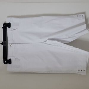 Coconut Row Palm Beach Size 8 White Knee Length Capri Pants, Gently Used